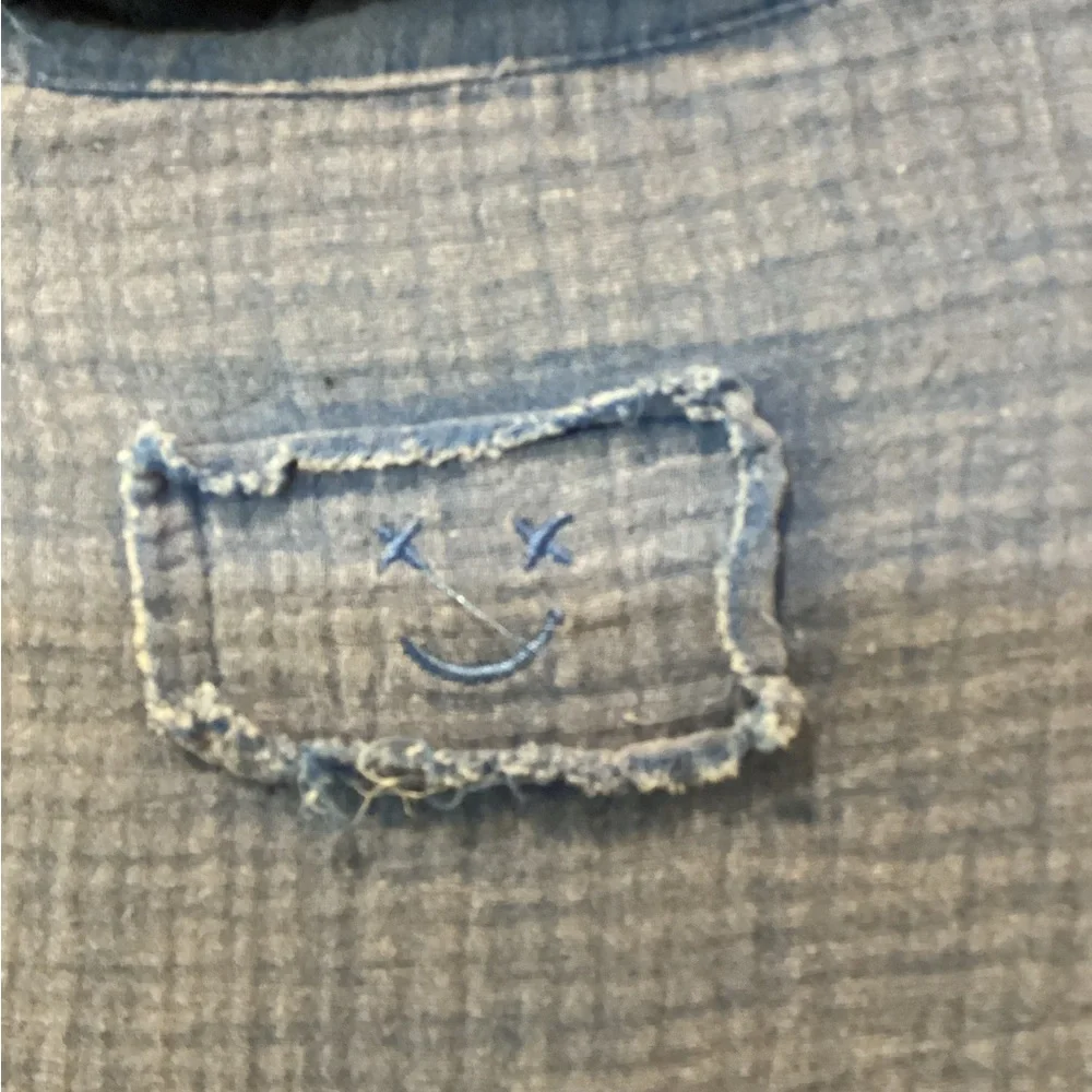 POL Blue and Cream Button-Down Shirt/jacket - Picture 14 of 16